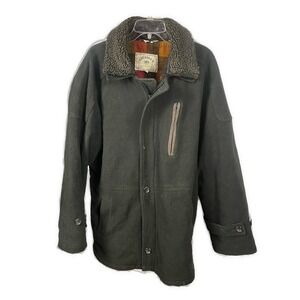 Aberdeen Collection Men's Wool Blend Jacket Coat Plaid‎ Lined- Size M